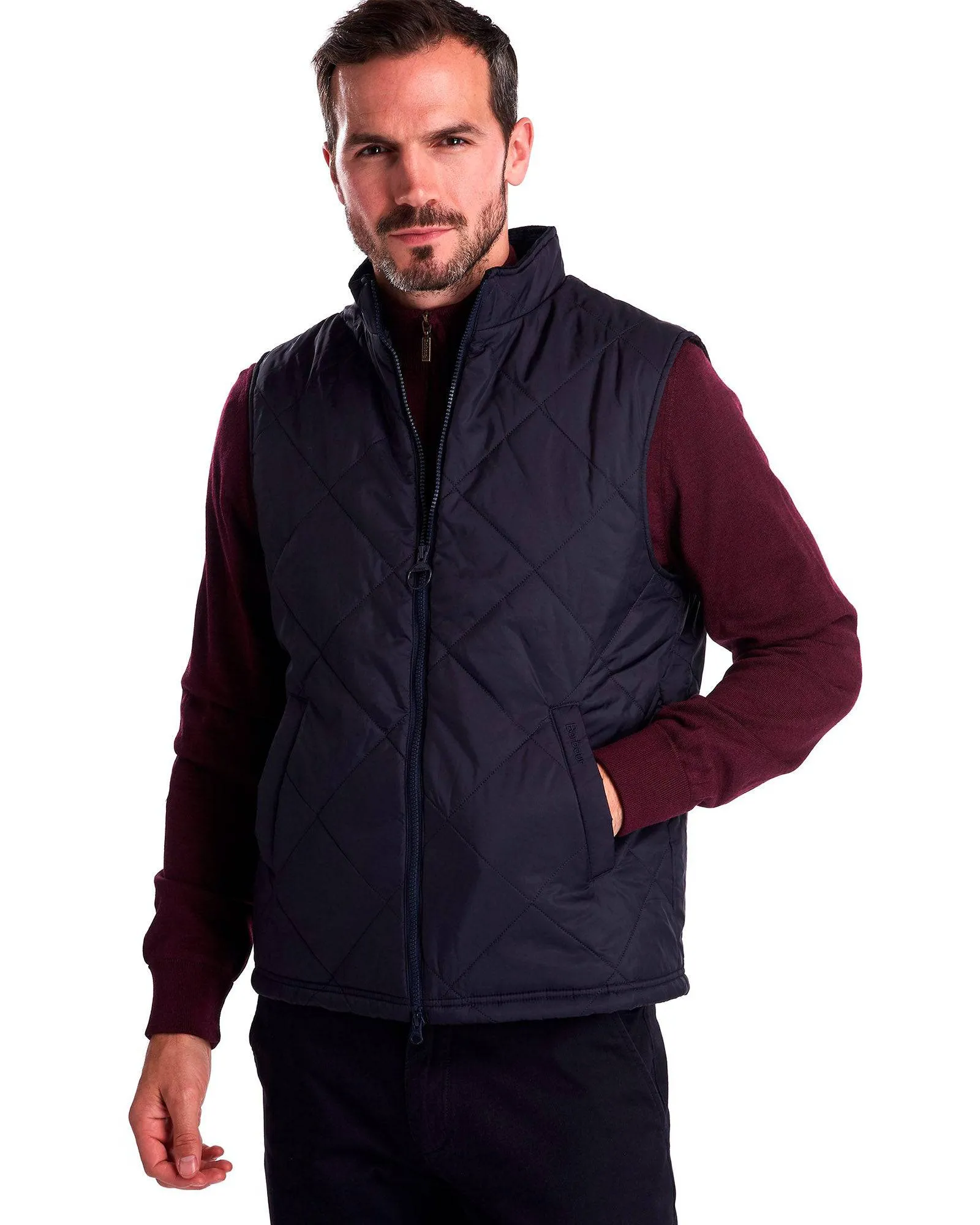 Barbour Finn Gilet Quilted Lightweight Insulated Vest In Navy