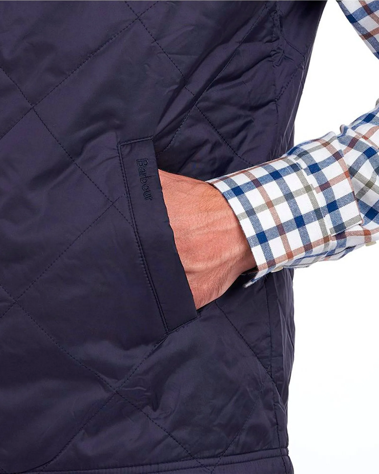 Barbour Finn Gilet Quilted Lightweight Insulated Vest In Navy