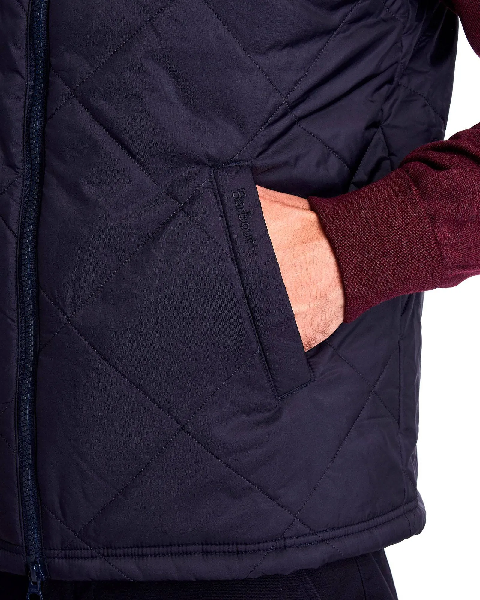 Barbour Finn Gilet Quilted Lightweight Insulated Vest In Navy