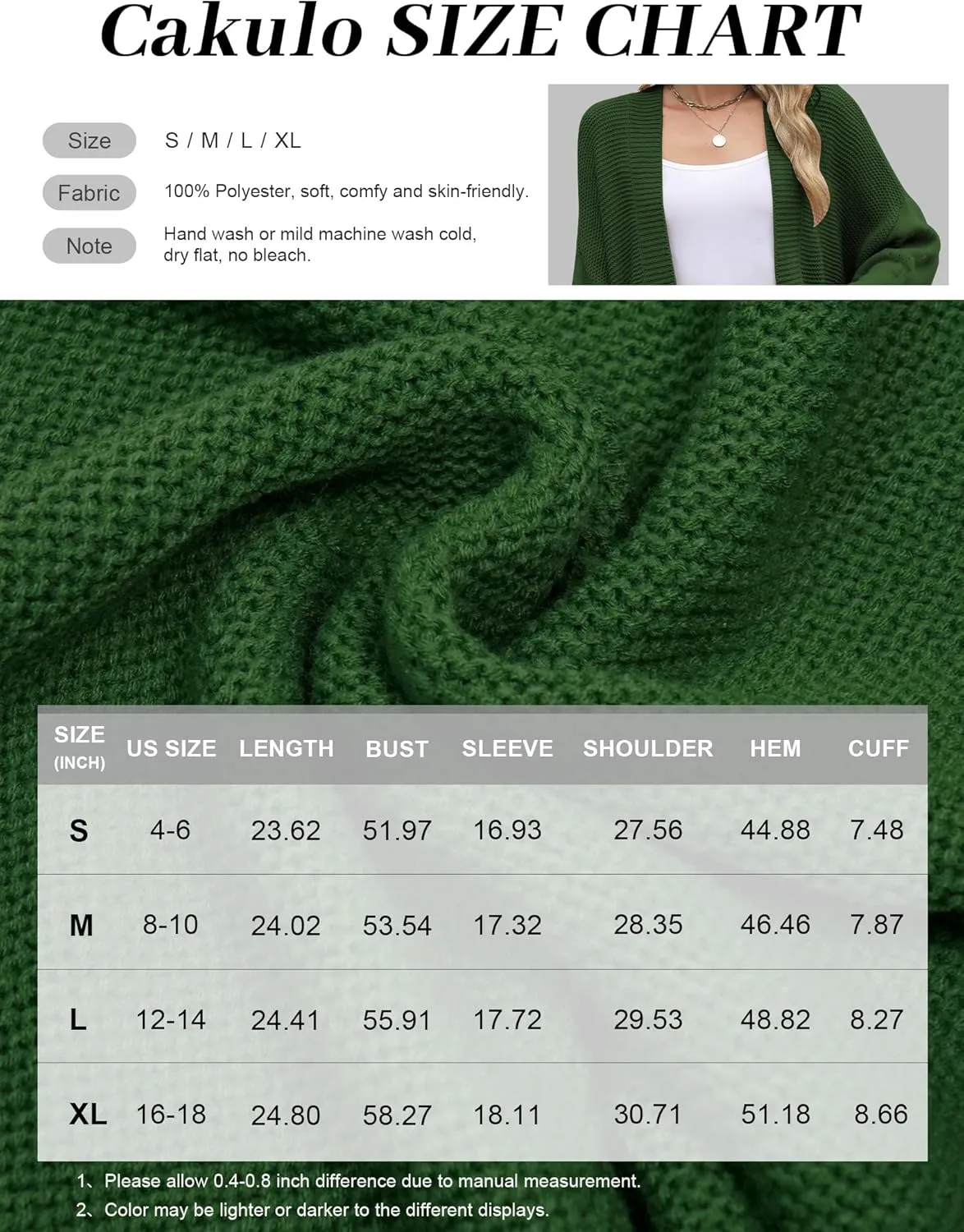 Cakulo Womens 2025 Oversized Chunky Cardigan Sweaters Fall Fashion Open Front Knit Long Sleeve Pockets Cardigans