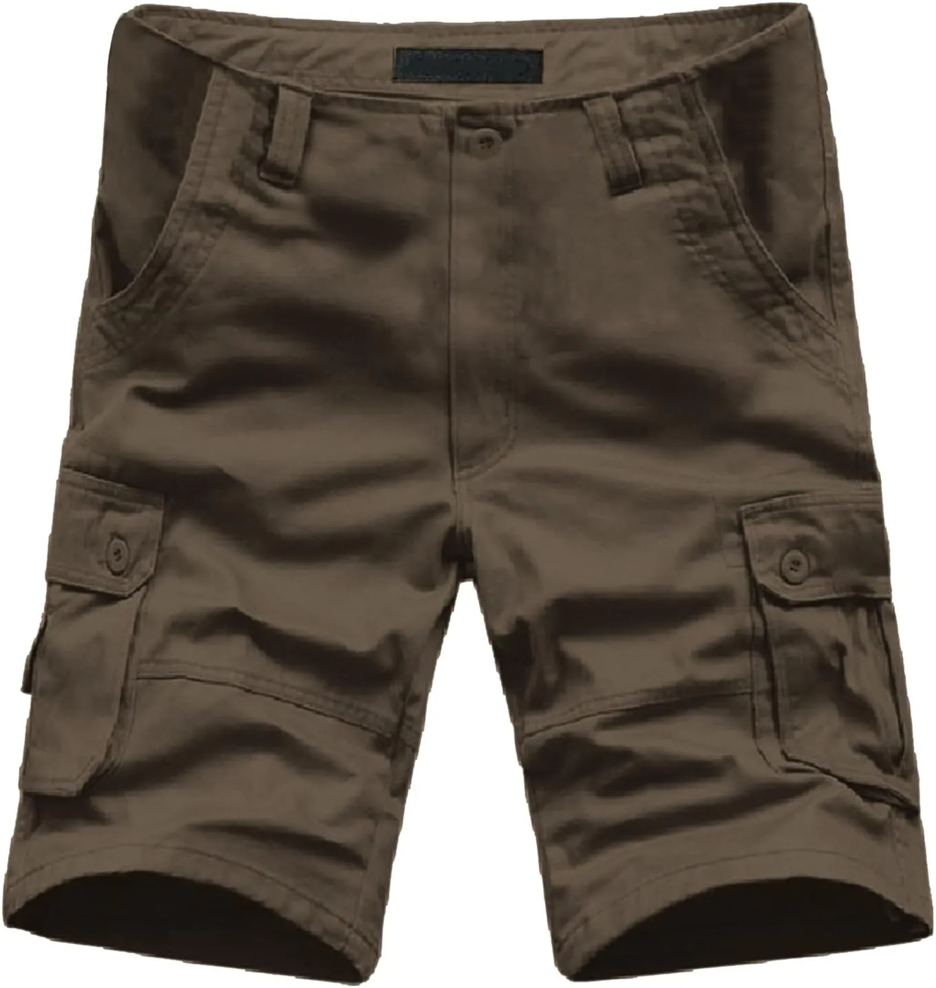 Cargo Shorts for Men Elastic Waist Flat Front Casual Pants Summer Training Tactical Workout SweatShorts with Pockets