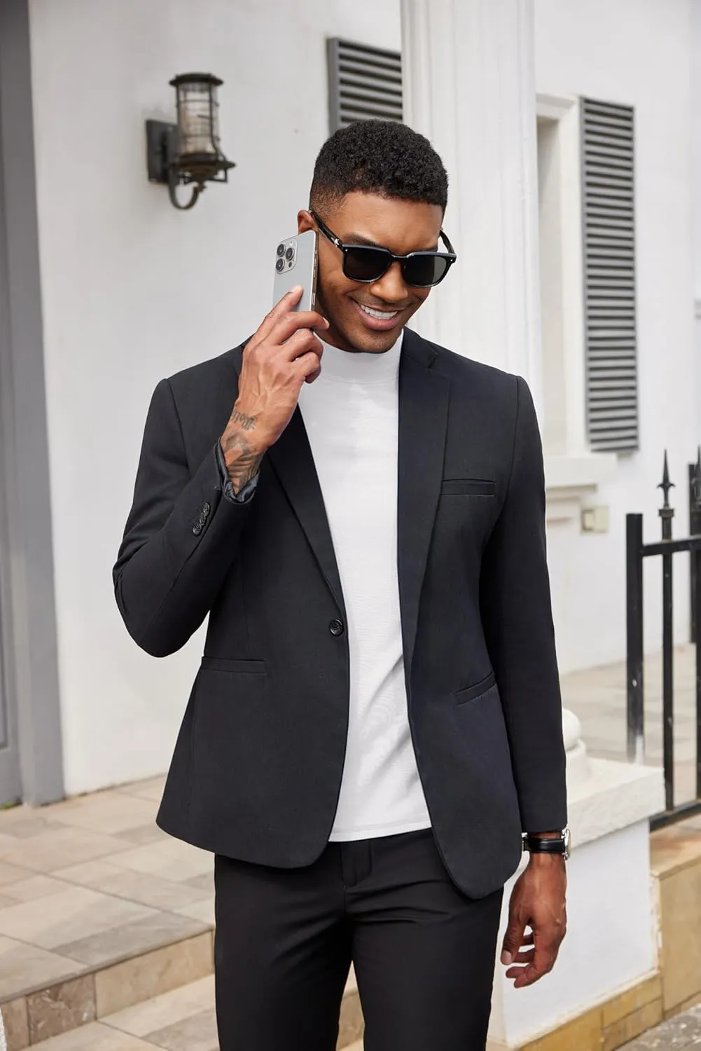 COOFANDY Mens Mock Turtleneck Shirts Casual Premium Cotton Short Sleeve Shirt 2025 Basic Half Neck T-Shirts