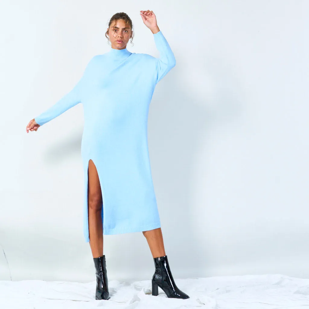 Elegant turtleneck long sweater dress wholesale