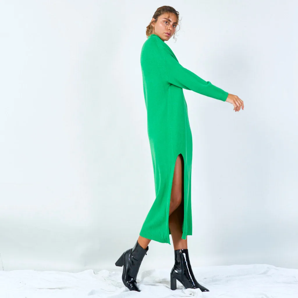 Elegant turtleneck long sweater dress wholesale