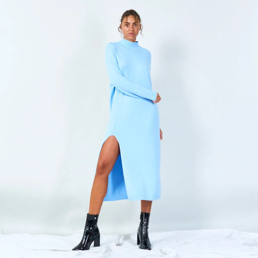 Elegant turtleneck long sweater dress wholesale