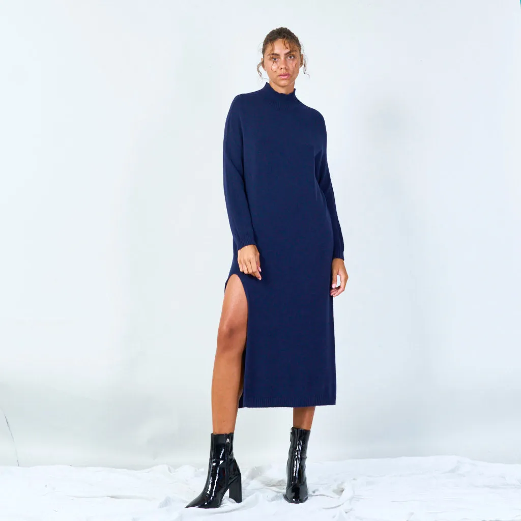 Elegant turtleneck long sweater dress wholesale