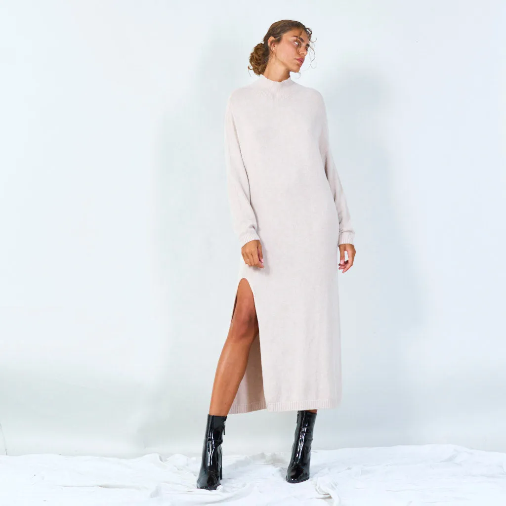 Elegant turtleneck long sweater dress wholesale