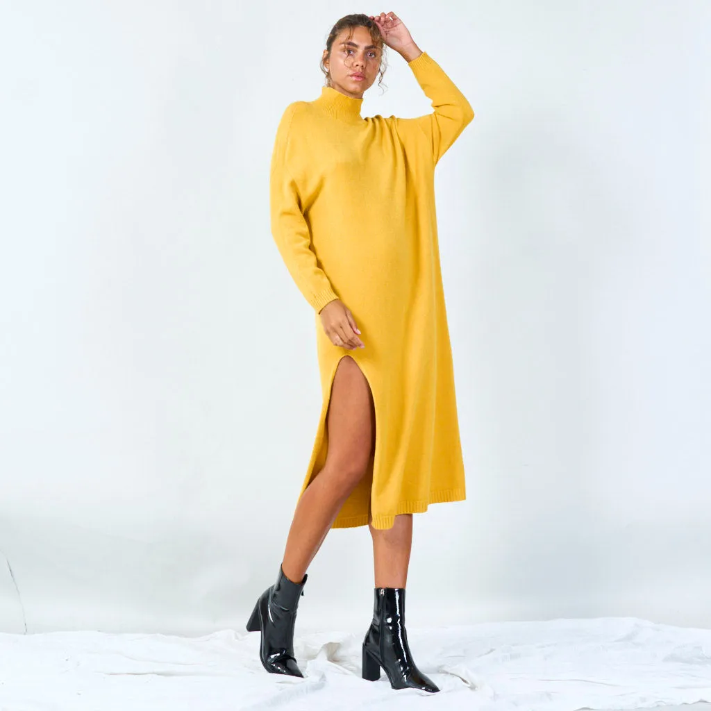 Elegant turtleneck long sweater dress wholesale