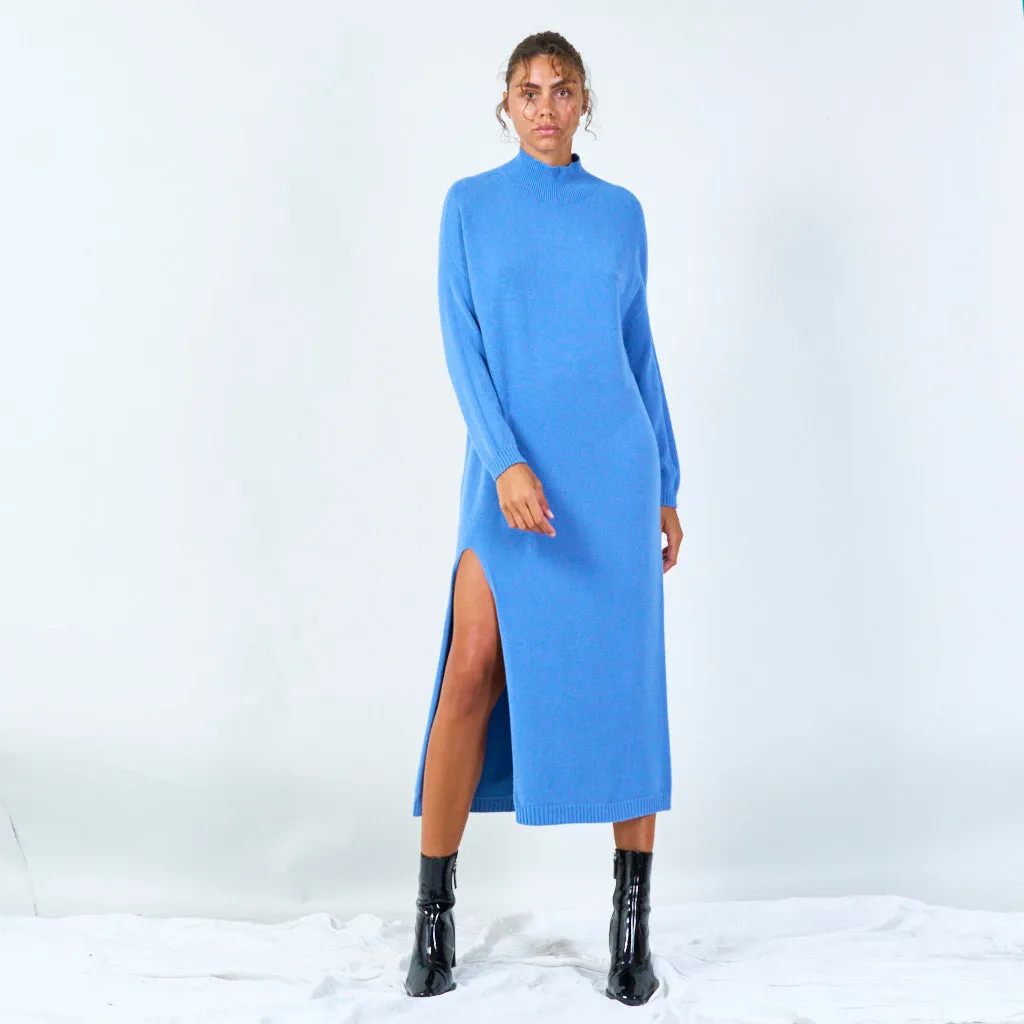 Elegant turtleneck long sweater dress wholesale