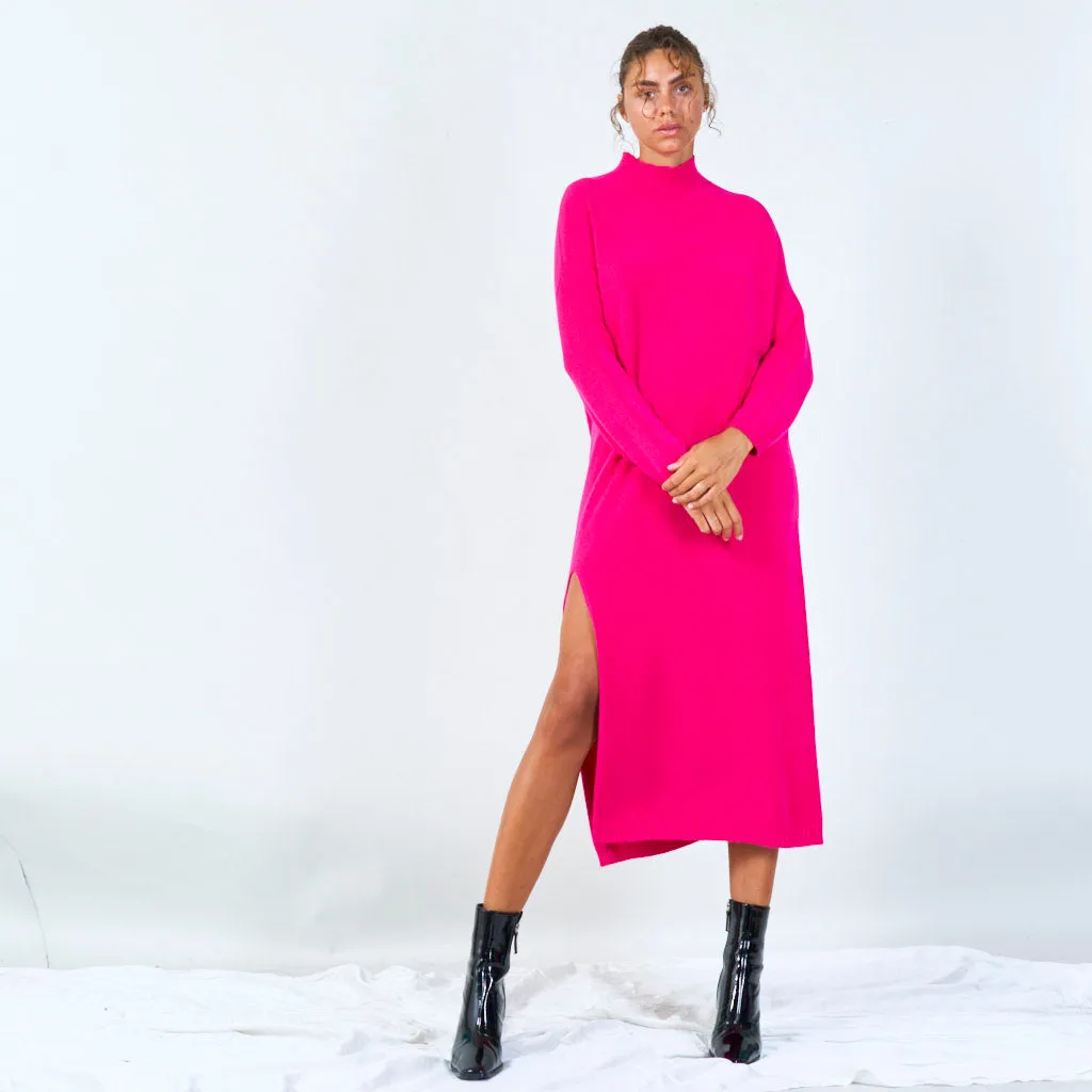 Elegant turtleneck long sweater dress wholesale