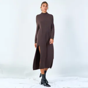 Elegant turtleneck long sweater dress wholesale