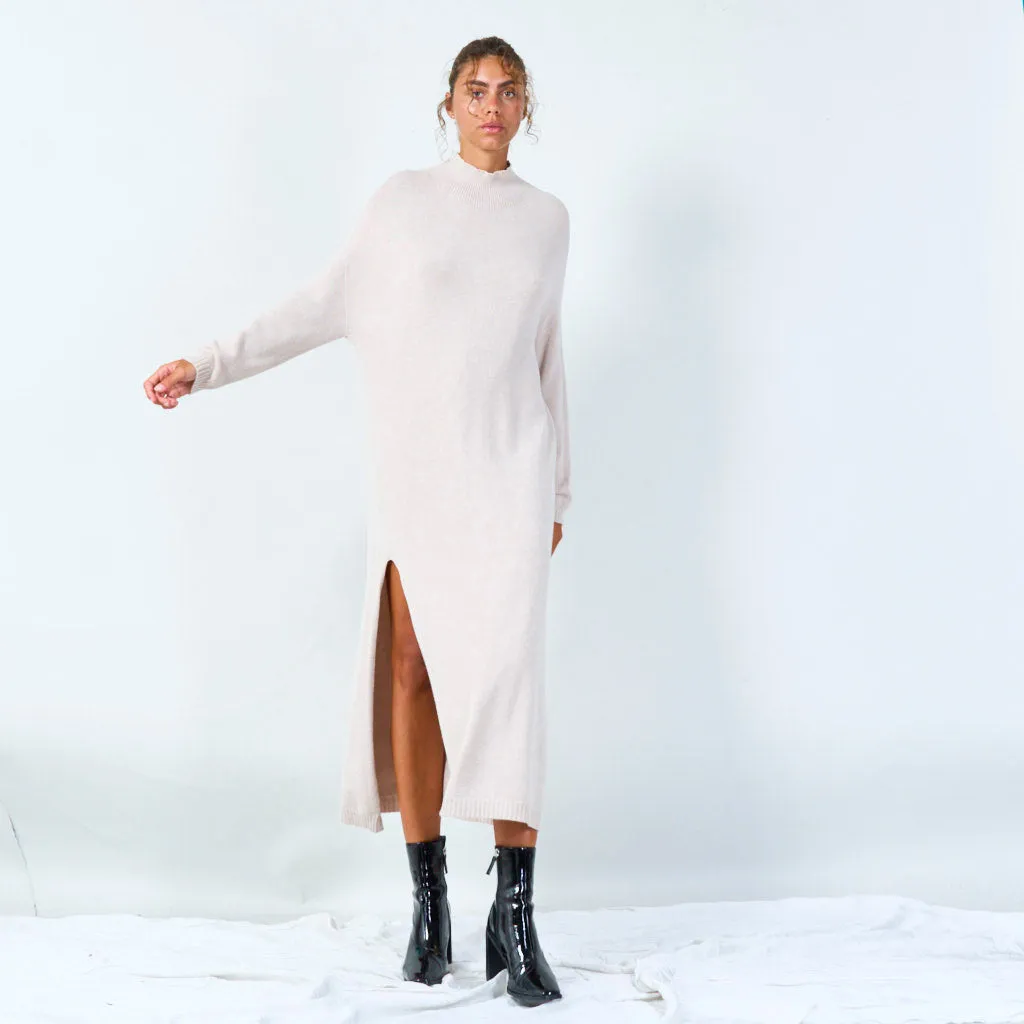 Elegant turtleneck long sweater dress wholesale