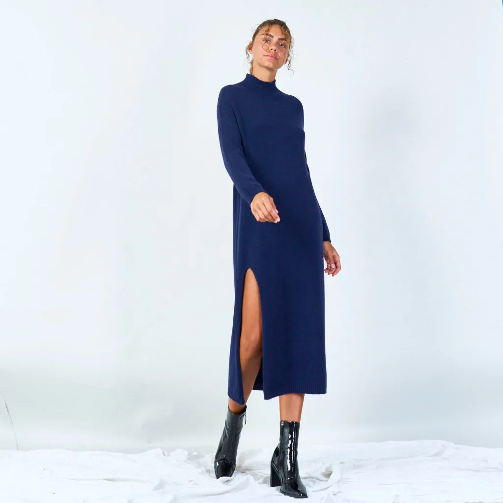 Elegant turtleneck long sweater dress wholesale