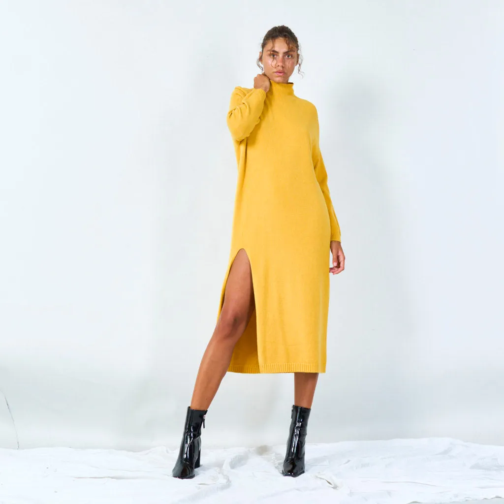 Elegant turtleneck long sweater dress wholesale