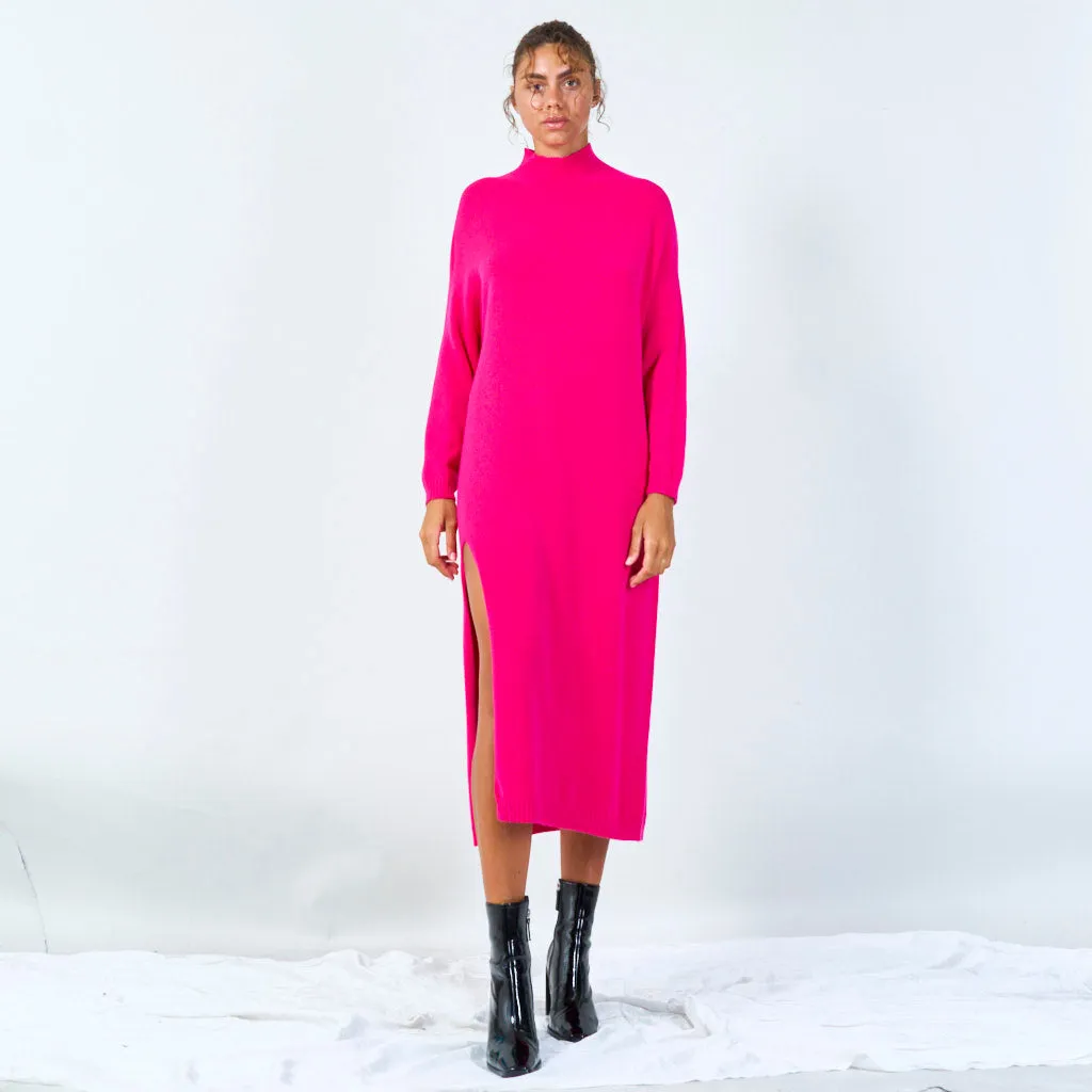 Elegant turtleneck long sweater dress wholesale