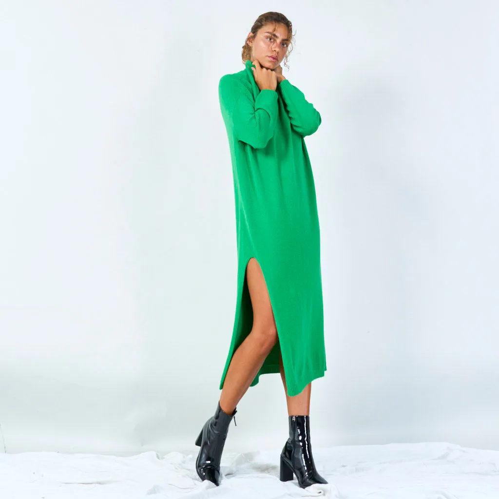 Elegant turtleneck long sweater dress wholesale