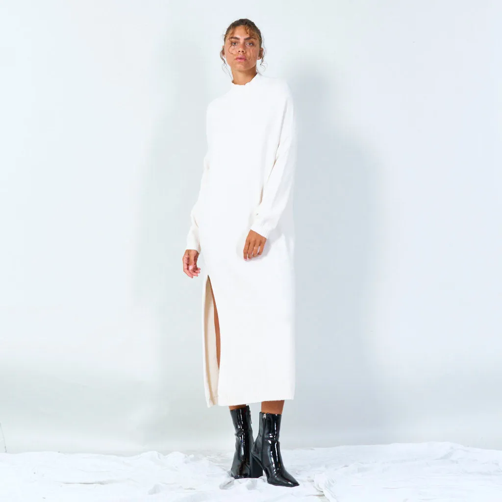 Elegant turtleneck long sweater dress wholesale