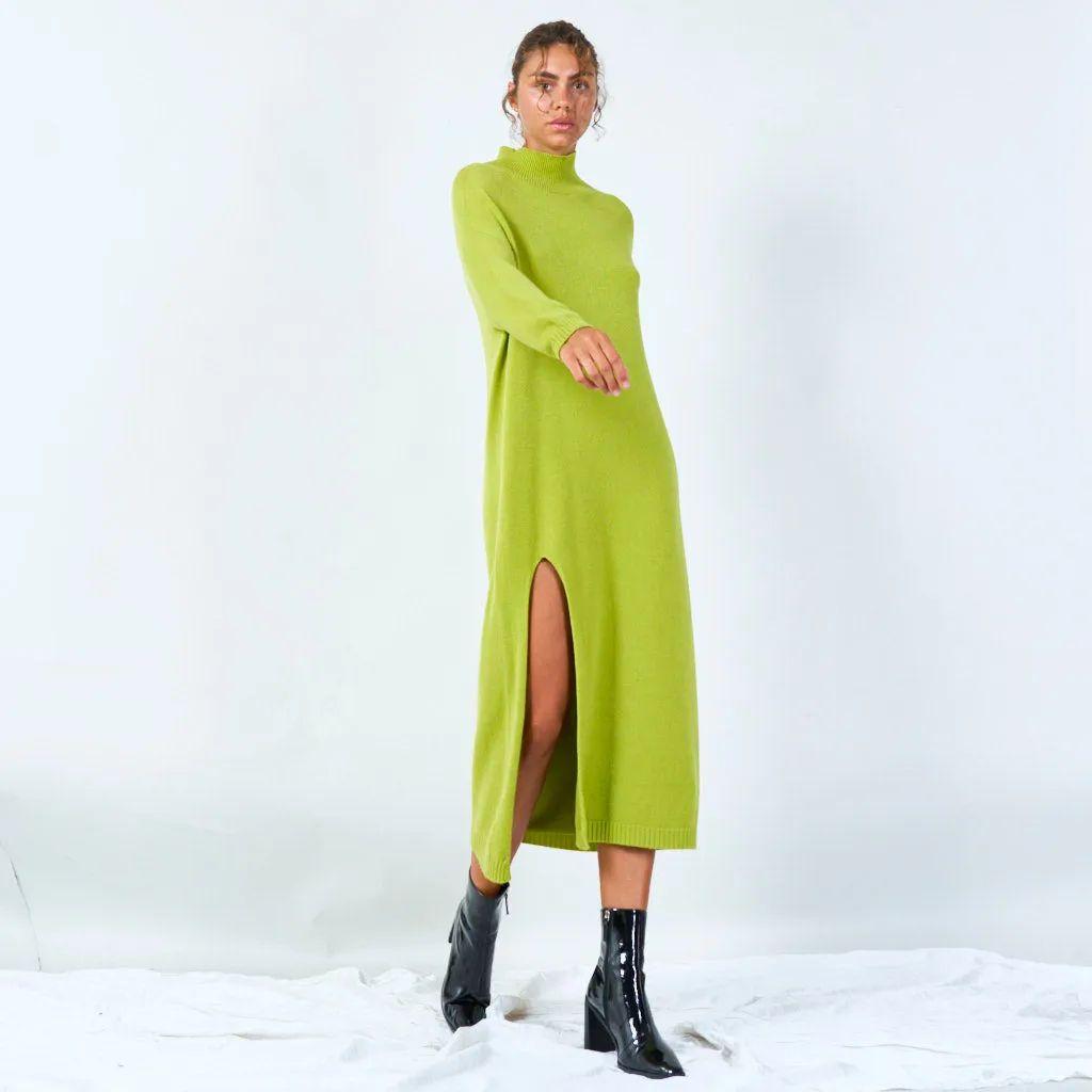 Elegant turtleneck long sweater dress wholesale