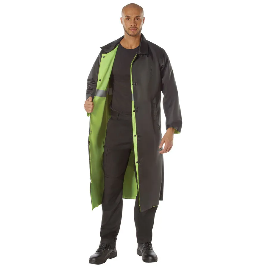 MilSpec Reversible Reflective Rain Parka Safety Green