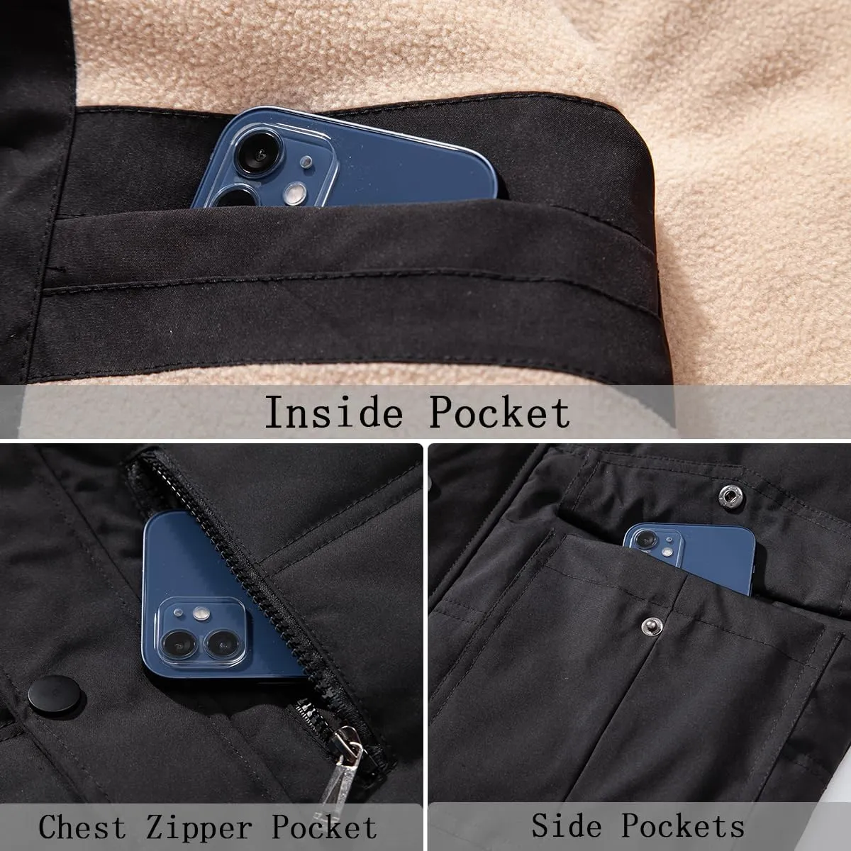 Msmsse Men's Winter Outerwear Vests Puffer Fleece Lined Quilted Vest Casual Sleeveless Jacket