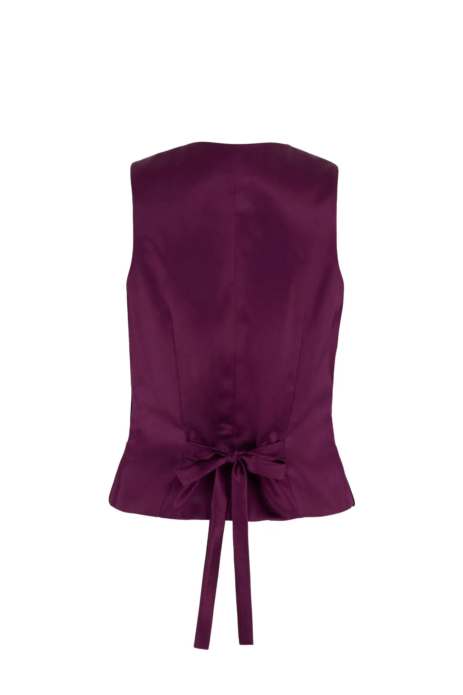 Tuxedo Waistcoat Plum Velvet